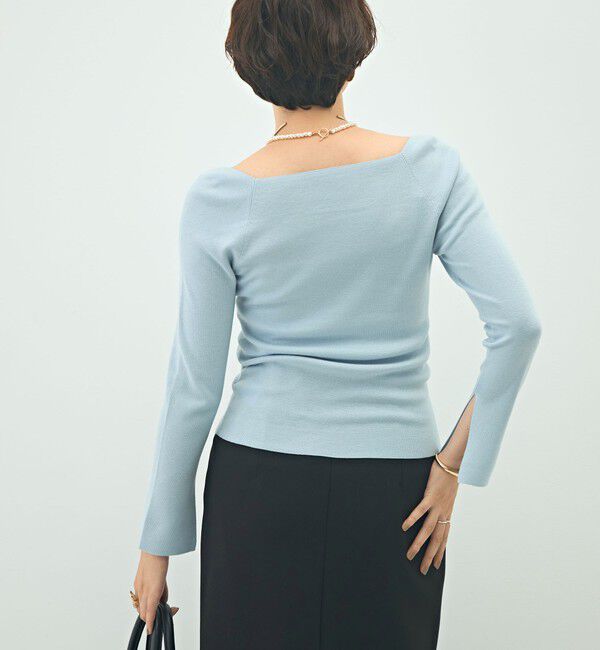 NOLLEY'S sophi「【WEB限定カラーあり】総針スクエアネックプルオーバーニット」|ニット・セーター|