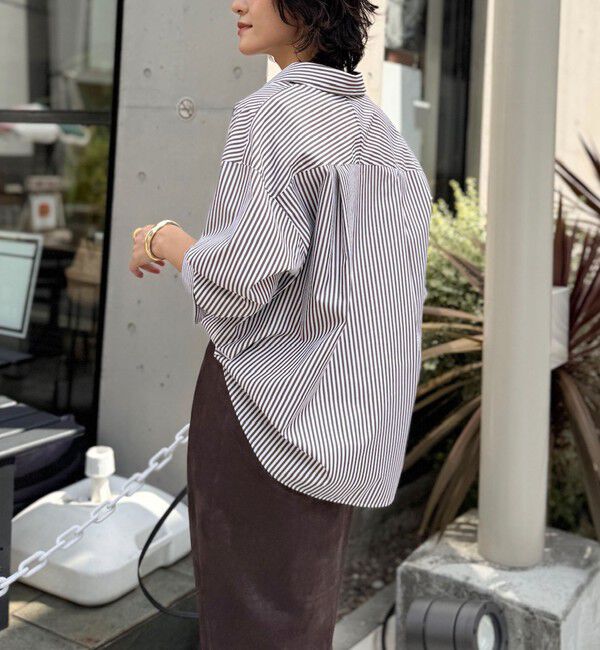 NOLLEY'S sophi「ウォッシャブルブロードメタル釦スキッパーシャツ」|シャツ・ブラウス|