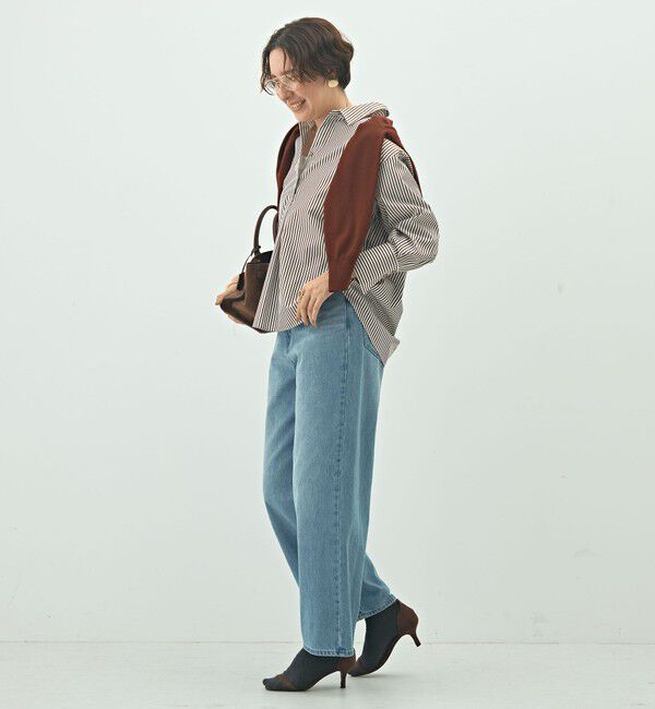 NOLLEY'S sophi「ウォッシャブルブロードメタル釦スキッパーシャツ」|シャツ・ブラウス|