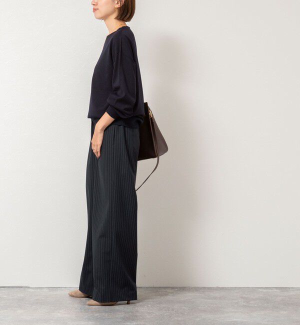 NOLLEY'S「《手洗い可能》《アンサンブル対応》バウンドウールクルーネックプルオーバー」|ニット・セーター|