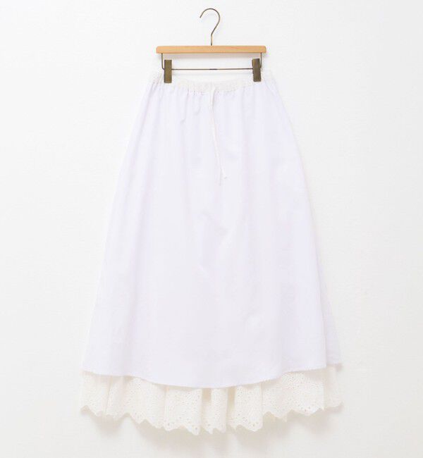 MAQWEL「【MAQWEL/マクウェル】《セットアップ対応》ウォッシャブルエンブロイダリーレーススカート」|スカート|