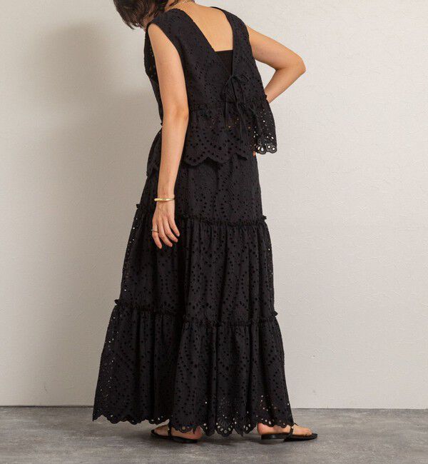 MAQWEL「【MAQWEL/マクウェル】《セットアップ対応》ウォッシャブルエンブロイダリーレーススカート」|スカート|