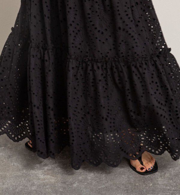 MAQWEL「【MAQWEL/マクウェル】《セットアップ対応》ウォッシャブルエンブロイダリーレーススカート」|スカート|