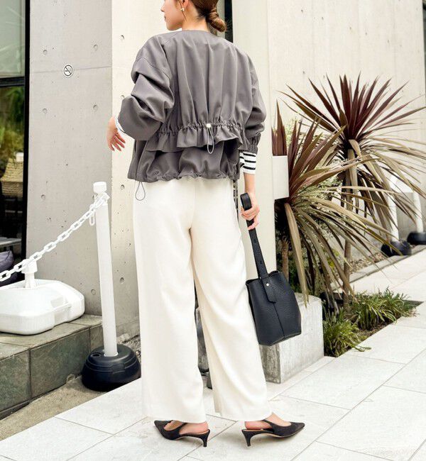 NOLLEY'S「ウォッシャブルバックサテンジョーゼットイージーパンツ」|その他|