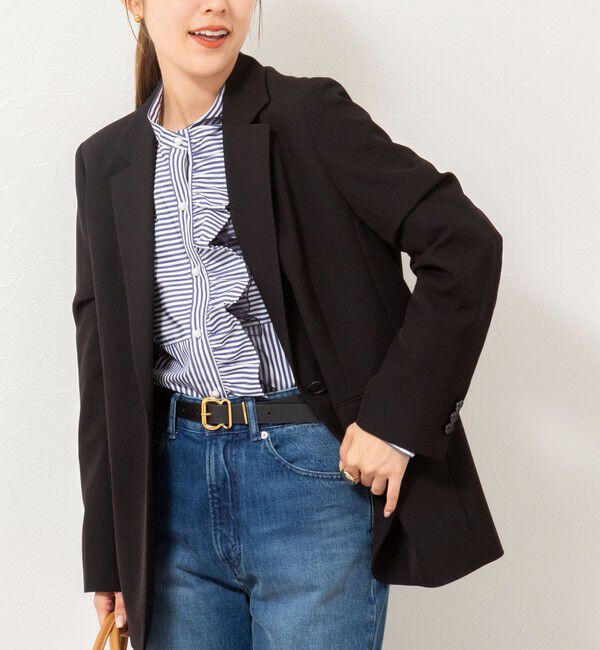 NOLLEY'S「《セットアップ対応》ウォッシャブルストレッチギャバテーラードジャケット」|テーラードジャケット|