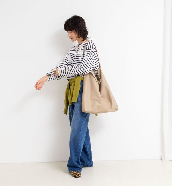 NOLLEY'S「nolnol ウォッシャブルMVSシルケットボーダーショートT」|Tシャツ・カットソー|