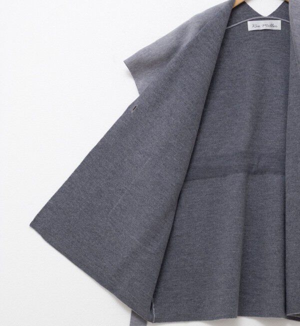 Rie Miller「バイカラー強縮ニットショール」|ニット・セーター|