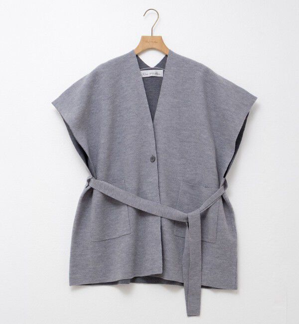 Rie Miller「バイカラー強縮ニットショール」|ニット・セーター|