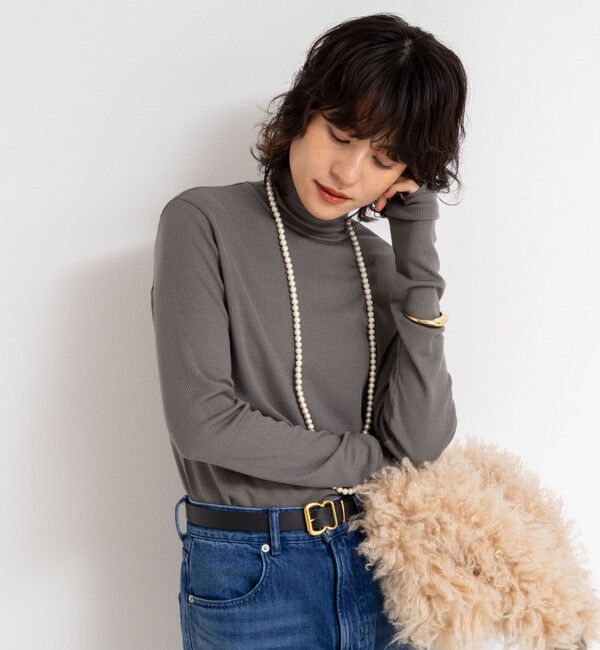 NOLLEY'S「MY STANDARD ウォッシャブルリブタートルネック」|Tシャツ・カットソー|