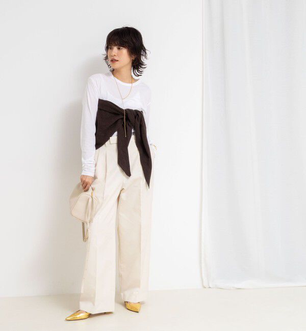 NOLLEY'S「《手洗い可能》カシミヤ混三角ストール」|ニット・セーター|