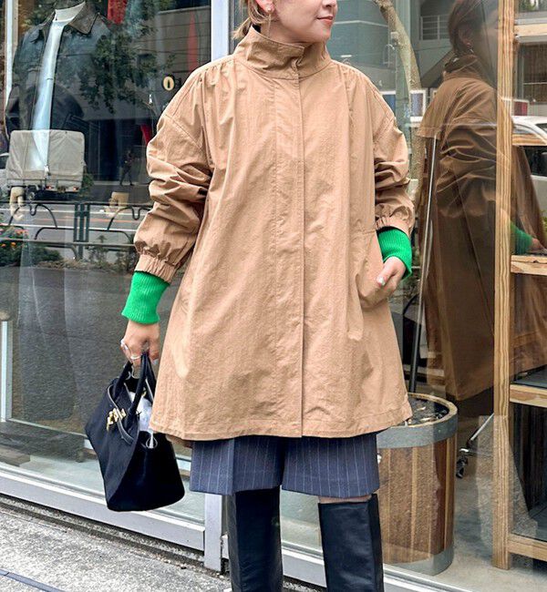 NOLLEY'S「ウォッシャブルスタンドネックコート」|その他|キャメル