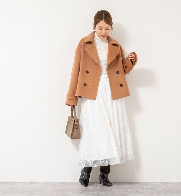 NOLLEY'S「ウールカシミヤダブルブレストコート」|ピーコート|