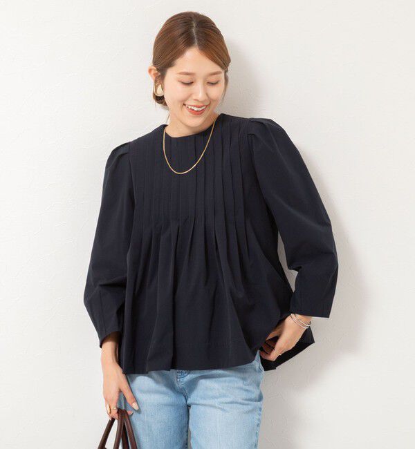 NOLLEY'S「ウォッシャブルタックフレアーブラウス」|シャツ・ブラウス|