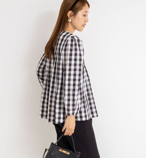 NOLLEY'S「ウォッシャブルタックフレアーブラウス」|シャツ・ブラウス|