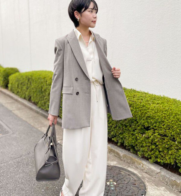 NOLLEY'S sophi「《morisachiシリーズとセットアップ対応》ウォッシャブルダブルサテンスキッパーブラウス」|シャツ・ブラウス|