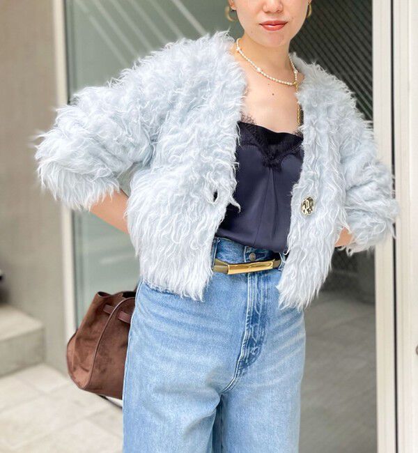 NOLLEY'S sophi「《手洗い可能》カール起毛ショートカーディガン」|カーディガン|