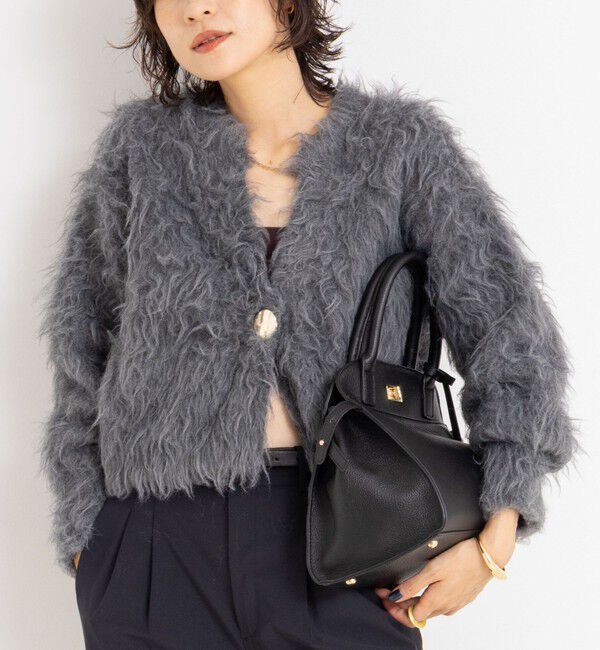 NOLLEY'S sophi「《手洗い可能》カール起毛ショートカーディガン」|カーディガン|