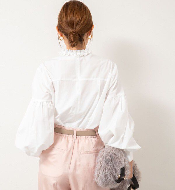 NOLLEY'S「【MARILYN MOON/マリリーンムーン】タックフリルボリュームブラウス」|シャツ・ブラウス|