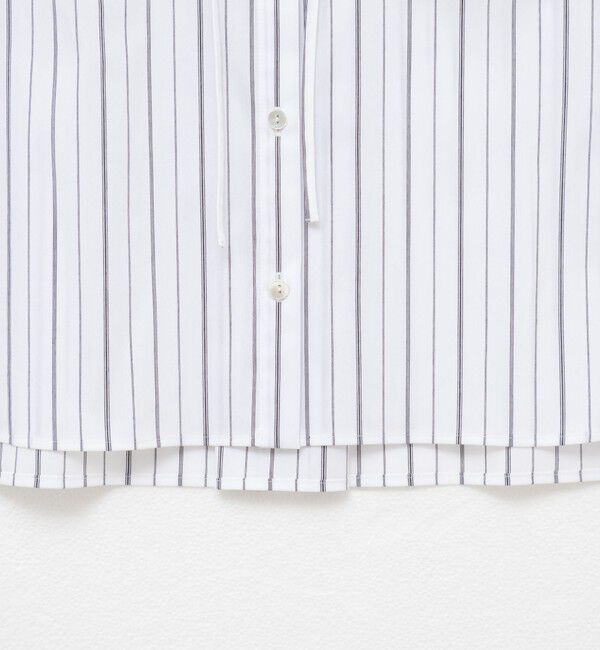 NOLLEY'S「【MARILYN MOON/マリリーンムーン】タックフリルストライプブラウス」|シャツ・ブラウス|