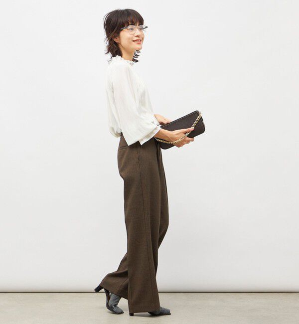 NOLLEY'S「ウォッシャブル2WAY割繊衿フリルブラウス」|シャツ・ブラウス|