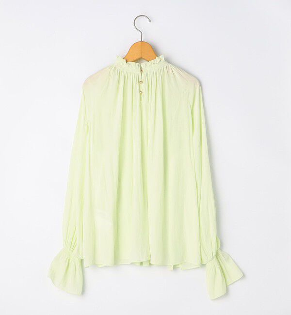 NOLLEY'S「ウォッシャブル2WAY割繊衿フリルブラウス」|シャツ・ブラウス|
