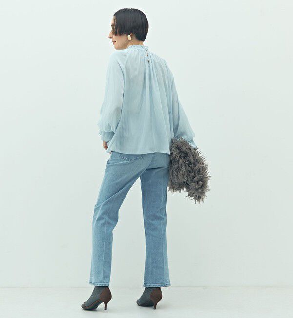 NOLLEY'S「ウォッシャブル2WAY割繊衿フリルブラウス」|シャツ・ブラウス|
