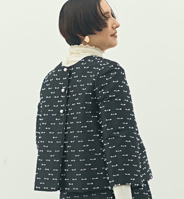 NOLLEY'S「《セットアップ対応》ウォッシャブルリボンジャガード2WAYブラウス」|シャツ・ブラウス|