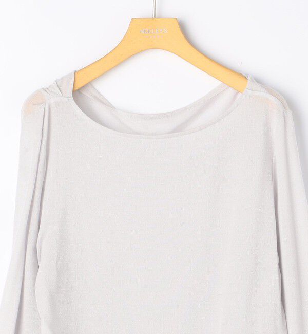 NOLLEY'S sophi「ウォッシャブルカシミヤシルクシアーラメドレープロンT」|Tシャツ・カットソー|