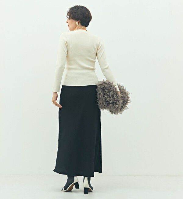 NOLLEY'S sophi「《アンサンブル対応》《手洗い可能》カシミヤ混リブVネックカーディガン」|カーディガン|