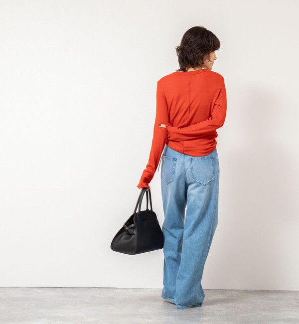 NOLLEY'S「MY STANDARD ウォッシャブルリブクルーネックロンT」|Tシャツ・カットソー|