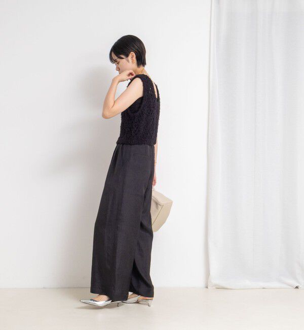 NOLLEY'S「《手洗い可能》カットフェザーヤーン透かし柄2WAYビスチェ」|ベスト・ジレ|