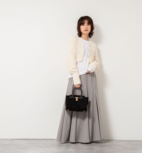 NOLLEY'S「《手洗い可能》カットフェザーヤーン透かし柄2WAYカーディガン」|カーディガン|