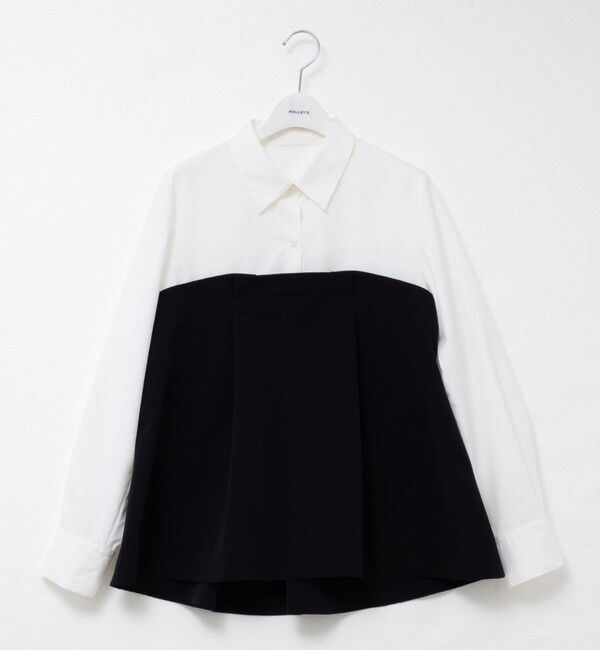 NOLLEY'S「《セットアップ対応》ウォッシャブルビスチェ風切替シャツ」|シャツ・ブラウス|