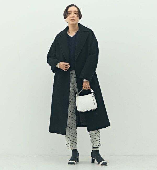 NOLLEY'S「《手洗い可能》ヘアリーストレッチVネックプルオーバーニット」|ニット・セーター|