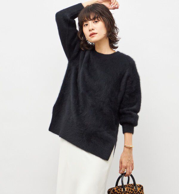 NOLLEY'S sophi「カシミヤ混ヘアリークルーネックプルオーバー」|ニット・セーター|