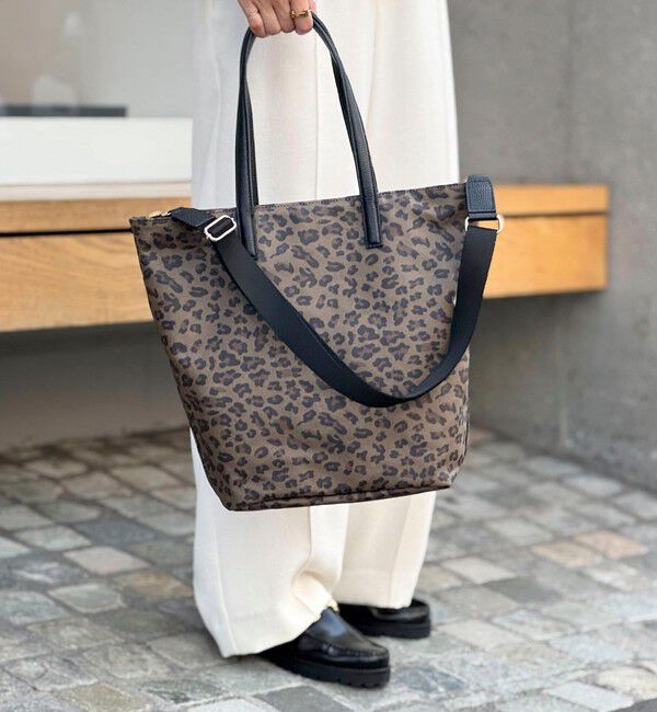 NOLLEY'S「レオパード柄縦長トートバッグ」|ショルダー・メッセンジャー|