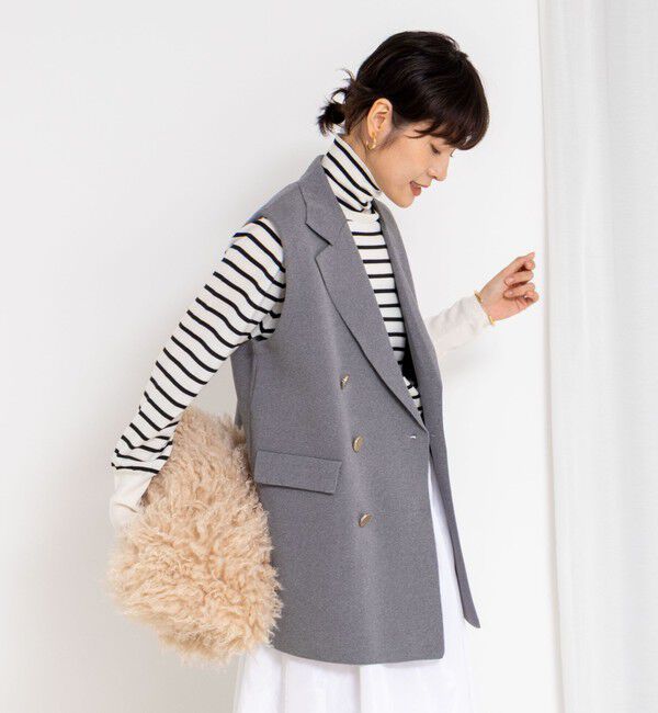 NOLLEY'S「《手洗い可能》ミラノリブニットベスト」|ベスト・ジレ|