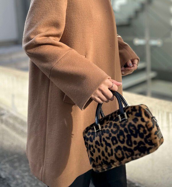 NOLLEY'S「ブローチ付きAラインノーカラーコート」|ノーカラーコート|