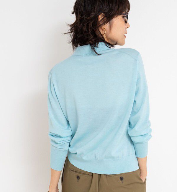 NOLLEY'S「《手洗い可能》16Gマレー襟付きカーディガン」|カーディガン|