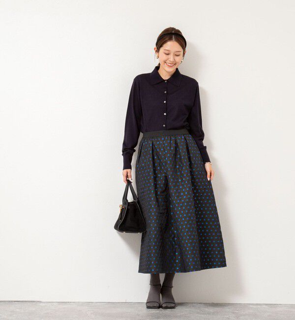 NOLLEY'S「《手洗い可能》16Gマレー襟付きカーディガン」|カーディガン|