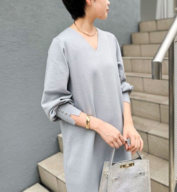 NOLLEY'S sophi「◇【WEB限定】ウォッシャブルラメ総針Vネックコクーンワンピース」|ワンピース|