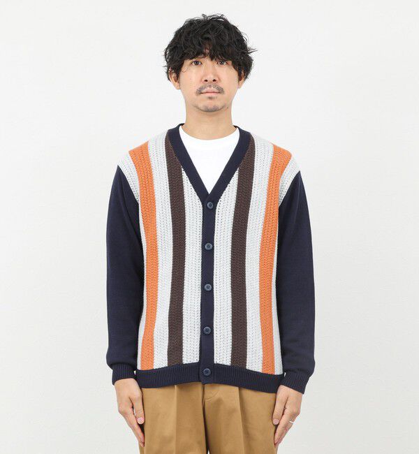 NOLLEY'S goodman「ウォッシャブル 抗菌加工 フロントストライプ 7Gカーディガン 25AW」|ニット・セーター|