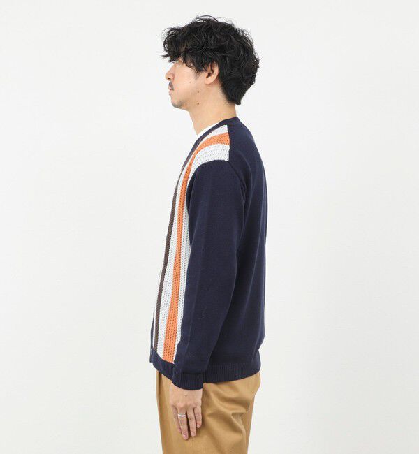 NOLLEY'S goodman「ウォッシャブル 抗菌加工 フロントストライプ 7Gカーディガン 25AW」|ニット・セーター|