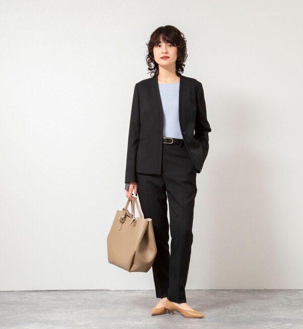 NOLLEY'S sophi「《セットアップ対応》ウォッシャブルウール調テーパードパンツ」|その他|