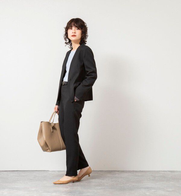 NOLLEY'S sophi「《セットアップ対応》ウォッシャブルウール調ノーカラージャケット」|ノーカラージャケット|