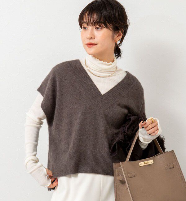 NOLLEY'S「ウォッシャブルヘアリーＶネックベスト」|ベスト・ジレ|