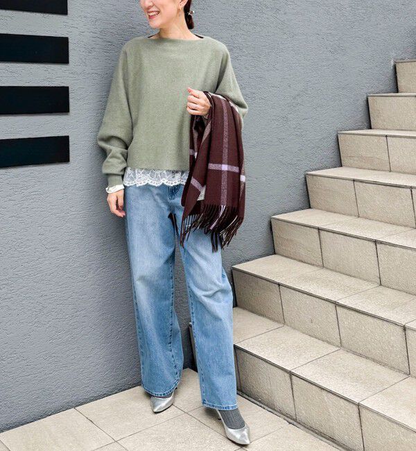 NOLLEY'S「《手洗い可能》ウォッシャブルヘアリーショート丈プルオーバー」|ニット・セーター|