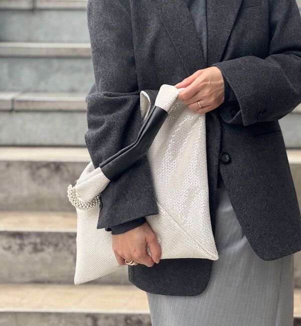 NOLLEY'S「ラメバックパールチャーム付き」|ショルダー・メッセンジャー|