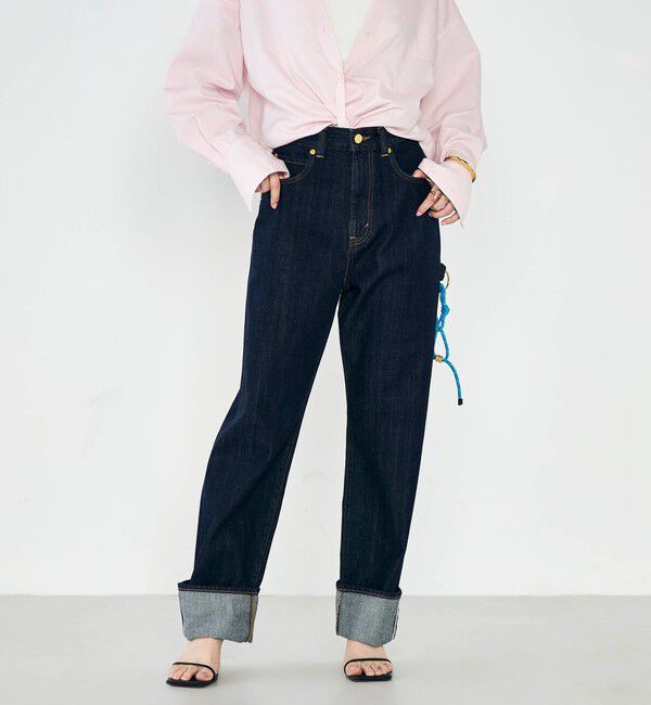 Rie Miller「【RM denim】45th limited editionﾛｰﾙｱｯﾌﾟｽﾄﾚｰﾄﾃﾞﾆﾑ(ｾﾙﾋﾞｯﾁ)」|デニム|