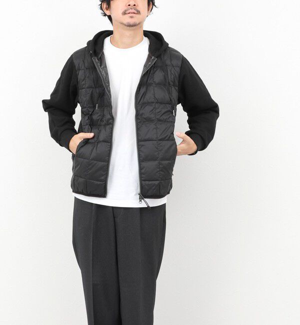 NOLLEY'S goodman「【TAION/タイオン】W-ZIP DOWN HOODIE with SWEATS SLEEVE 25AW」|ダウン|